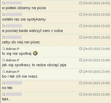 obciac jaja Napisz do Adriana