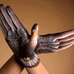 lewitacja hand-art-bird-flying